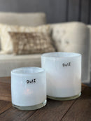 DutZ Collection cilindervaas/windlicht wit H11 x D11 cm