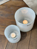 DutZ Collection cilindervaas/windlicht wit H11 x D11 cm