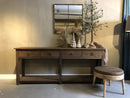 Dressoir van donker hout 220 cm met 4 lades