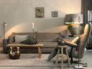 Relax-fauteuil Tarida in grijs Africa leder