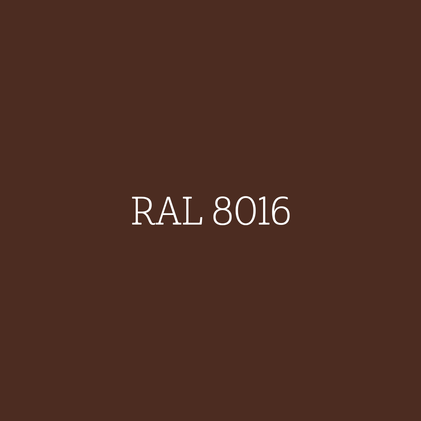 RAL 8016 Mahogany Brown - hoogglans lak waterbasis l'Authentique