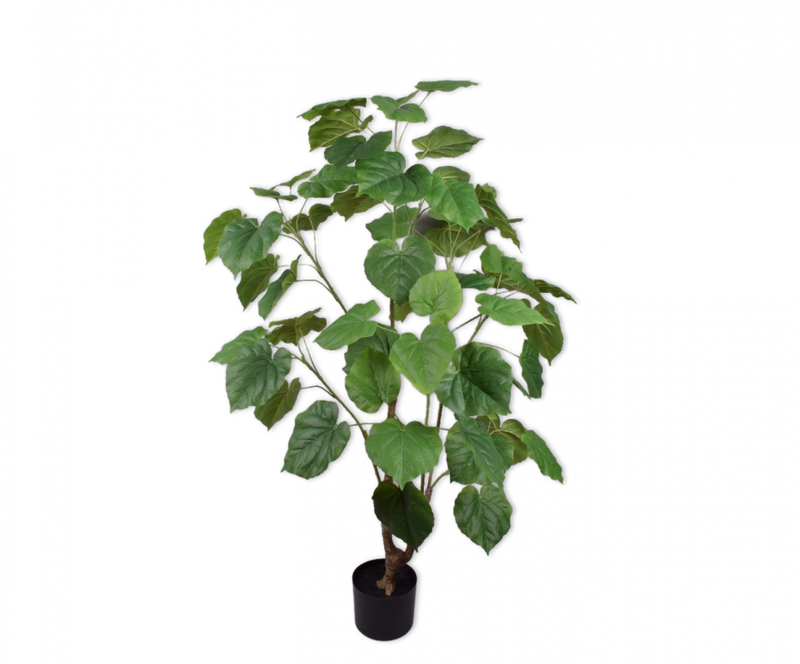 Groene kunstplant met grote bladeren 120 cm