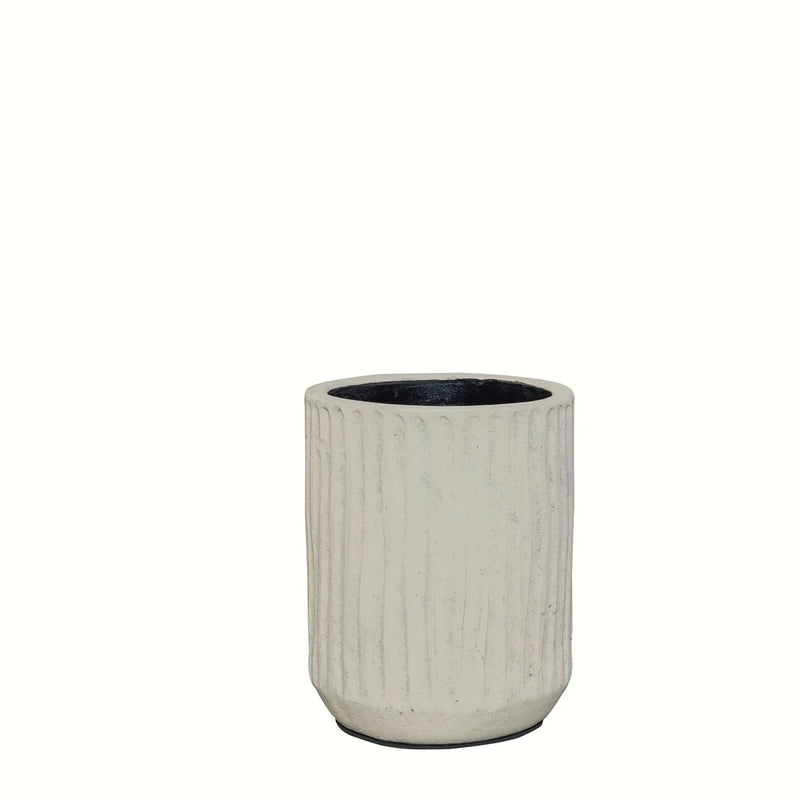 STILL Collection pot met ribbels - 18x30 cm - Beige
