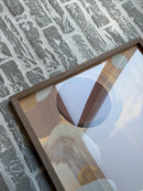 Art print in bruine houten lijst - Dreamy sunset - B40 x H50 cm