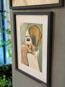 Art print in zwarte lijst - Lily Rose Depp - B30 x H40 cm