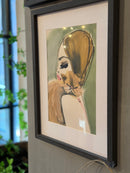 Art print in zwarte lijst - Lily Rose Depp - B30 x H40 cm