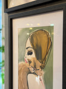 Art print in zwarte lijst - Lily Rose Depp - B30 x H40 cm