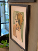Art print in zwarte lijst - Lily Rose Depp - B30 x H40 cm