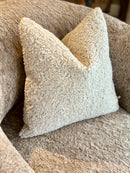 Beigekleurig kussen met lamswol-effect - 45x45 cm - Lamby Ecru