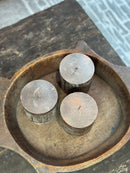 Cilinderkaars metallic bronskleur – 10×10 cm