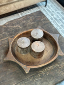 Cilinderkaars metallic bronskleur – 10×10 cm