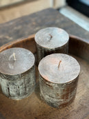 Cilinderkaars metallic bronskleur – 10×10 cm