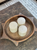 Cilinderkaars metallic champagnekleur – 10×10 cm