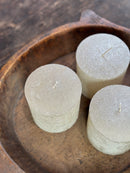 Cilinderkaars metallic champagnekleur – 10×10 cm