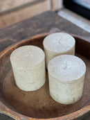 Cilinderkaars metallic champagnekleur – 10×10 cm