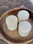 Cilinderkaars metallic champagnekleur – 10×10 cm