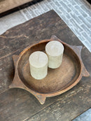 Cilinderkaars metallic champagnekleur – 10×15 cm