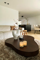 Hoekbank Tori in fluffy parelmoer stof – 344 × 358 cm