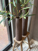 Donkerbruine hoge vaas - Soave - H15 x D61 cm