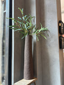 Donkerbruine hoge vaas - Soave - H17 x D76 cm