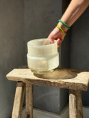 DutZ Collection beige windlicht Maartje - H14 x D16 cm