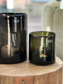 DutZ Collection cilindervaas / windlicht – Smoke – H14 × D14 cm