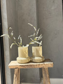 DutZ Collection vaas Sharpo in taupe kleur - H16 x D14 cm