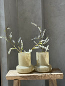 DutZ Collection vaas Sharpo in taupe kleur - H16 x D14 cm