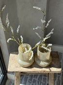 DutZ Collection vaas Sharpo in taupe kleur - H16 x D14 cm