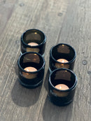 Dutz Collection Cilindervaas/windlicht smoke zwart H7xD7 cm