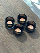 Dutz Collection Cilindervaas/windlicht smoke zwart H7xD7 cm