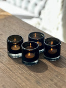 Dutz Collection Cilindervaas/windlicht smoke zwart H7xD7 cm