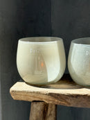 DutZ Collection windlicht in beigekleur - H12 x D12 cm