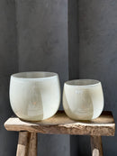 DutZ Collection windlicht in beigekleur - H18 x D18 cm
