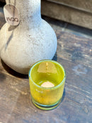 DutZ Collection windlicht in geelgroene kleur - D13 x H16 cm - Chartreuse