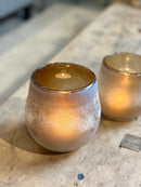 DutZ Collection windlicht Diva in matte amberkleur - H10 x D10 cm