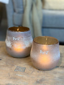 DutZ Collection windlicht Diva in matte amberkleur - H12 x D11 cm