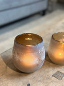 DutZ Collection windlicht Diva in matte amberkleur - H12 x D11 cm