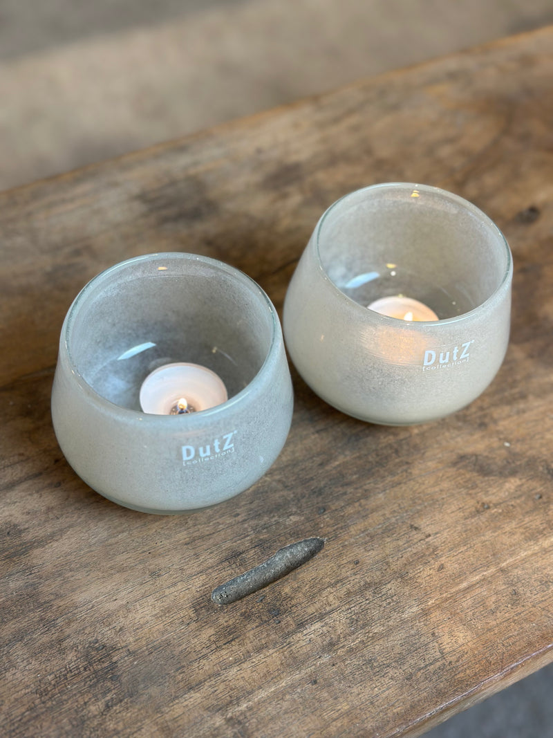 DutZ Collection windlicht in beigekleur - H10 x D10 cm