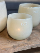 DutZ Collection windlicht in beigekleur - H12 x D12 cm