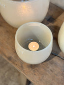 DutZ Collection windlicht in beigekleur - H12 x D12 cm