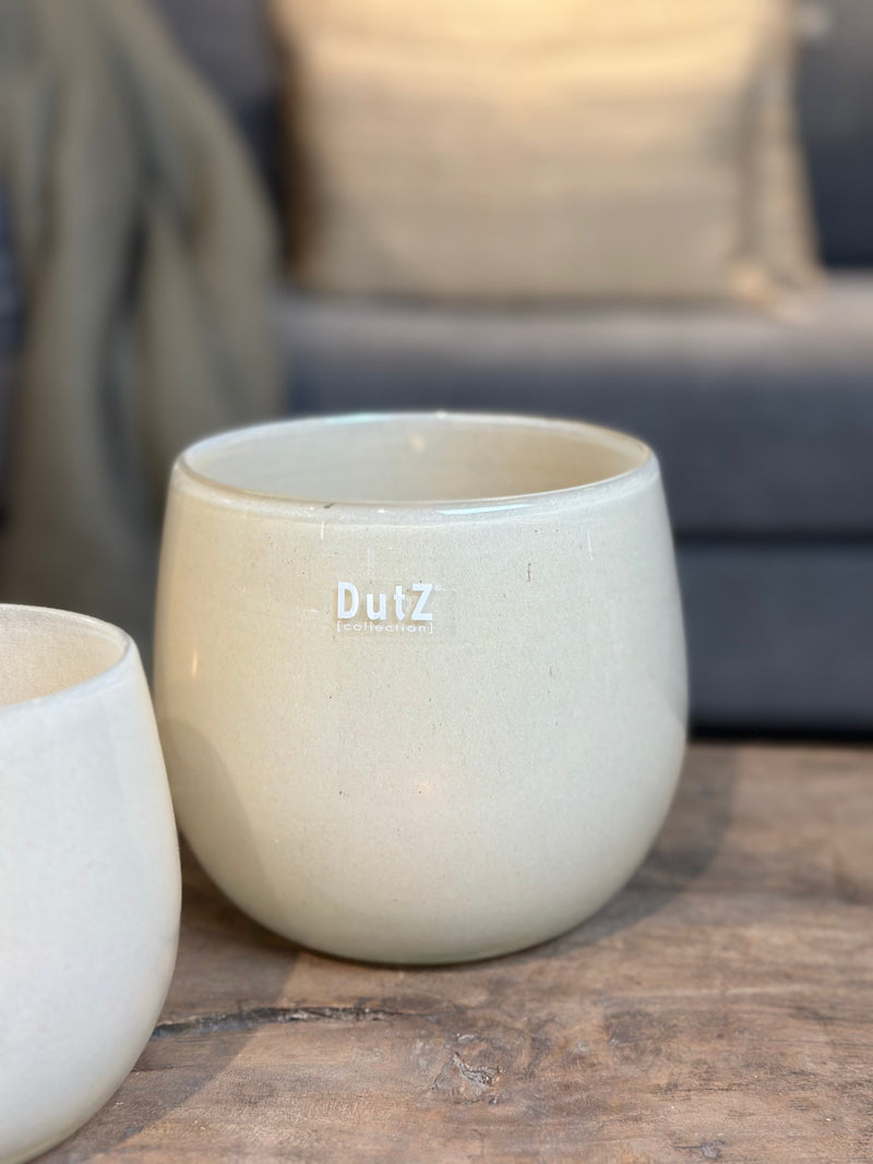 DutZ Collection windlicht in beigekleur - H15 x D15 cm