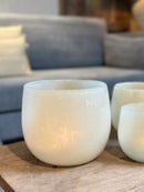 DutZ Collection windlicht in beigekleur - H18 x D18 cm