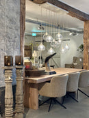 Eettafel Strip met blokpoten van eikenhout in cinnamon kleur – 260x100 cm