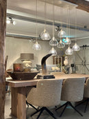 Eettafel Strip met blokpoten van eikenhout in cinnamon kleur – 260x100 cm