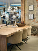 Eettafel Strip met blokpoten van eikenhout in cinnamon kleur – 260x100 cm