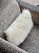 Faux-bont kussen met witte schapenkrulletjes - 30x45 cm - Azila EXCLUSIVE Off White