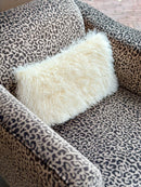 Faux-bont kussen met witte schapenkrulletjes - 30x45 cm - Azila EXCLUSIVE Off White