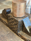 Donkerbruine houten poerkandelaar – L13 × B55 × H16 cm