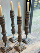 Kandelaar Sisi - Verweerd hout -